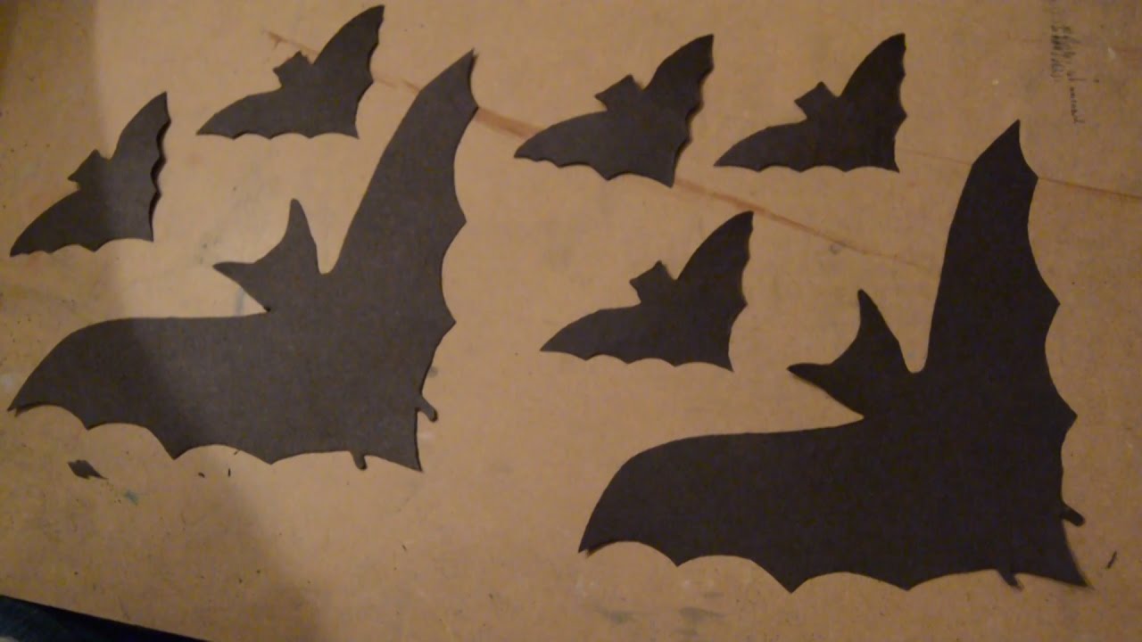 Paper Bats for Halloween Party Decorations
