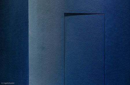 Blue minimalism or a secret door