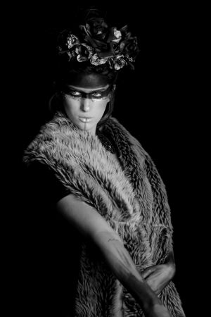 Portrait in black and white