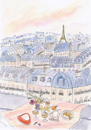 Parisian Rooftop 70x100