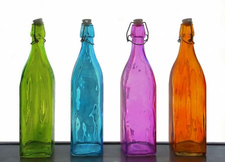 Colored bottles