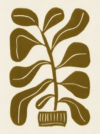 Linocut Houseplant #2