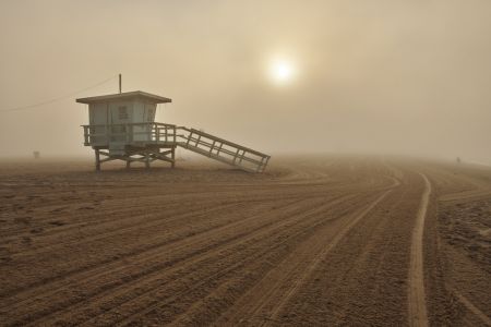 Fog on the beach - Santa Monica