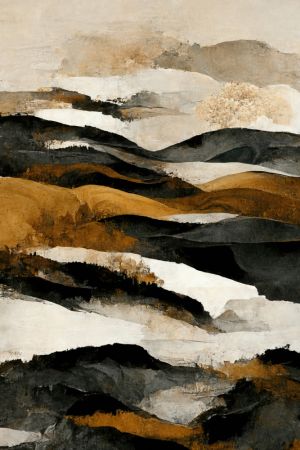 Ochre And Beige Mountains