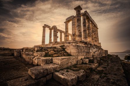 Embracing Eternity: Sunset Reverie at the Temple of Poseidon