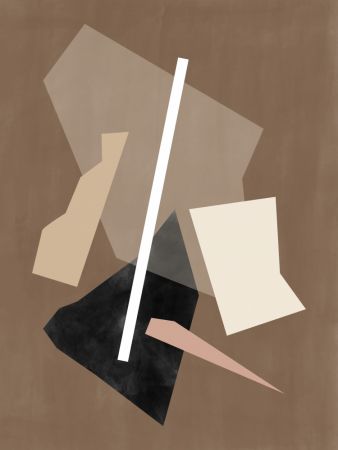 Brown Paper Cuts Painting