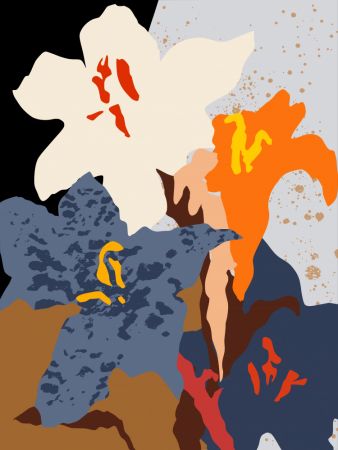 Abstract Lilies Close Up