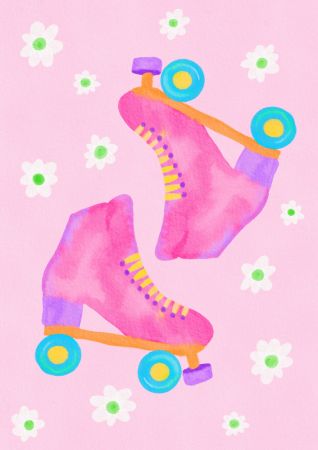 Roller Skates Pink
