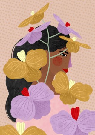 Hidden Behind Purple Flowers