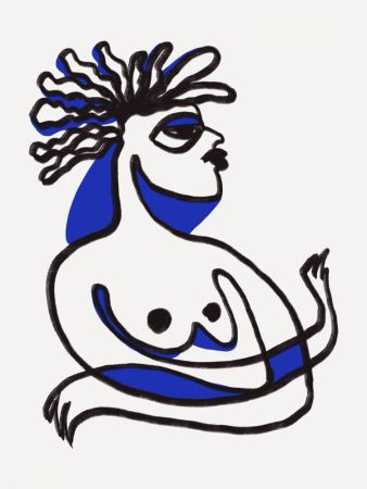 Portrait sketch of a Afro lady