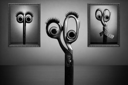 Looks like both parents. Or the jokes of genetics