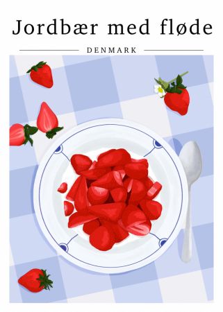 Strawberry with cream - Denmark