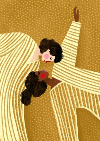 Two Ladies With Stripes