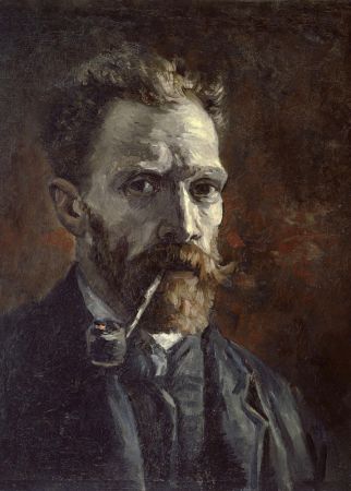 Vincent Van Gogh's Self Portrait With Pipe (1886)