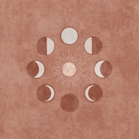 Somon Sun and Circle Moon Phase