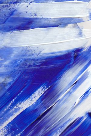 White on Blue Brush Strokes