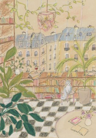 Antique Book Store 70x100