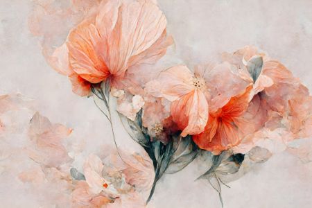 Wild Flowers On Beige Background