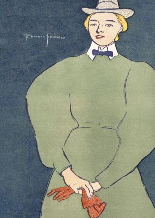 Woman Holding Gloves (1896)