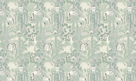 Jungle adventure soft sage green pattern