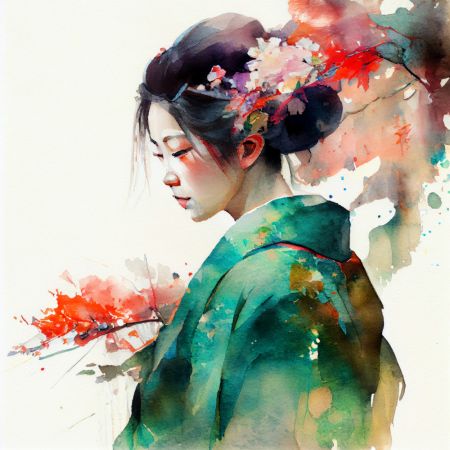 Japan World Watercolor Painting (10)