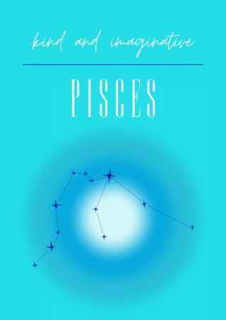 Pisces Zodiac Print Art