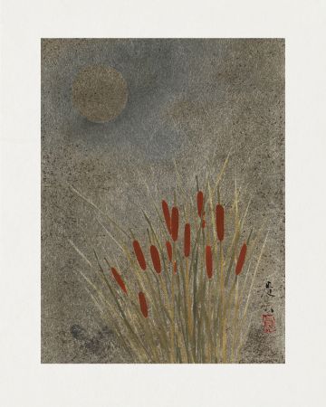 Japanese Grass Field At Night (1807–1891)