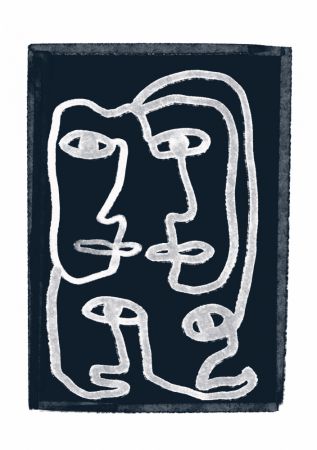 Navy Abstract People