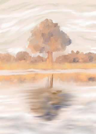 Sovereign Reflections of the Jackalberry Tree, Caprivi, Botswana