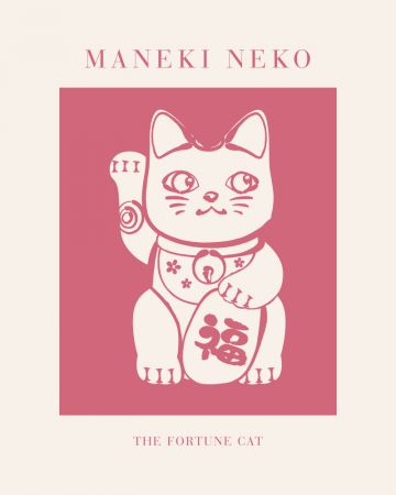 Maneki-neko Cat Pink
