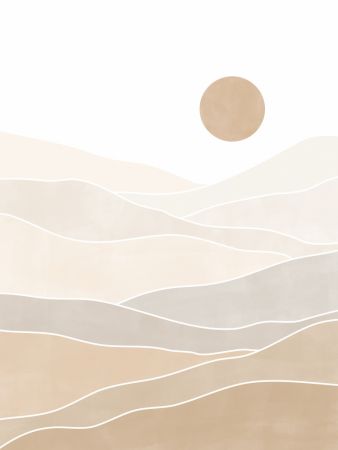 Abstract Beige Landscape