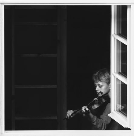 Violinist in the window