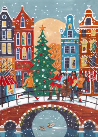 Snowfall in Amsterdam