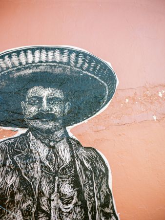 Mexican wall art in Oaxaca