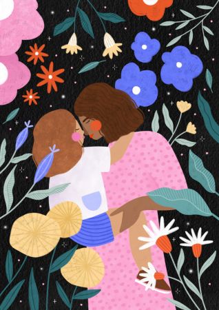 Mum and Daughter In Bloom