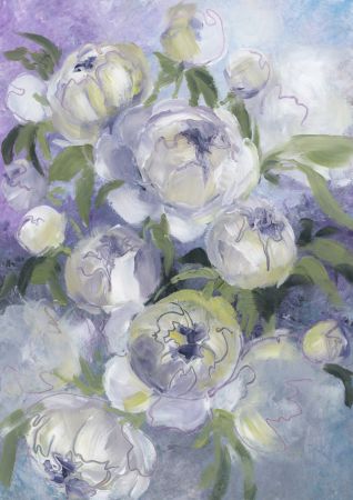 Sady painterly florals in violet