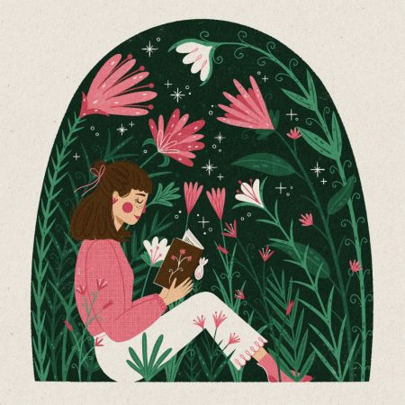 Reading in a Dome of Plants