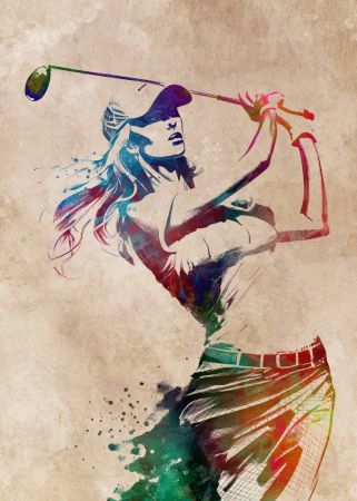 Sport Golf Player Art