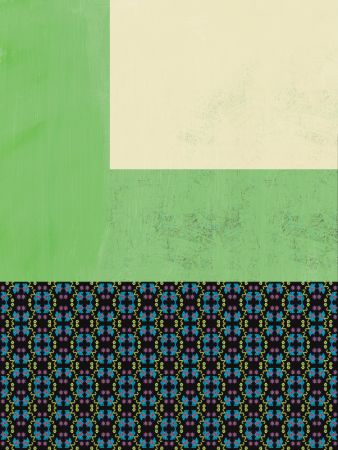 Pastel green and nyonya pattern collage