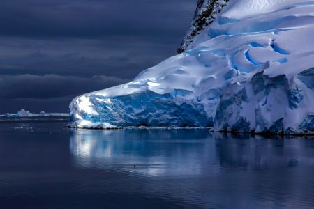 The Silent Blue Icebergs in Antarctica