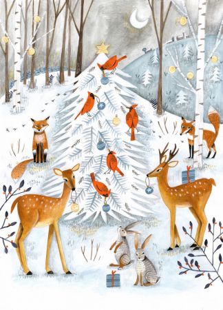 Christmas in the winter animal forest
