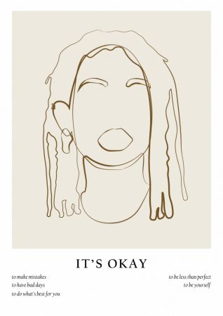 Woman line portrait
