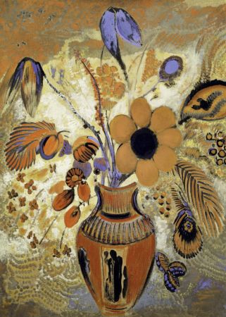 Etruscan Vase With Flowers