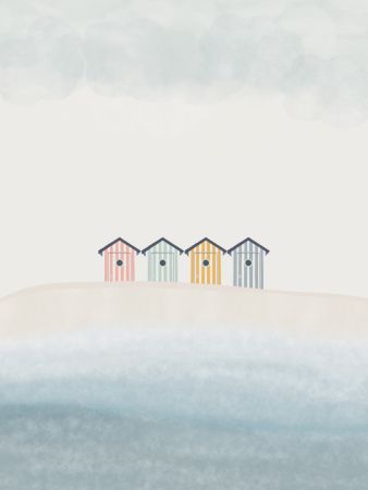 Beach Cabins 18x24