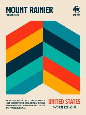 Mount Rainier National Park Travel Poster