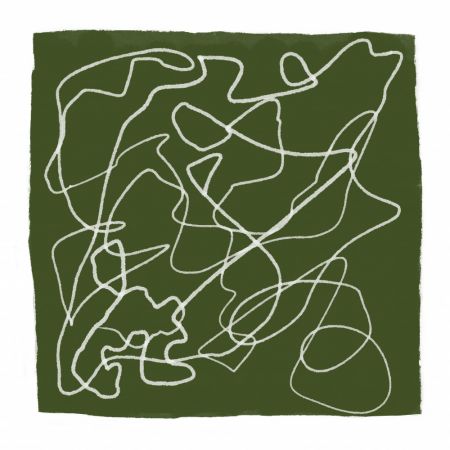 Green Scribble Lines