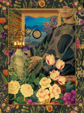 Surreal Floral Portail Collage