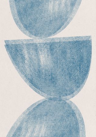 Blue Geometric Balance No.5
