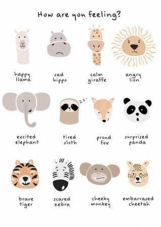 Children's calming meditation emotions print 1