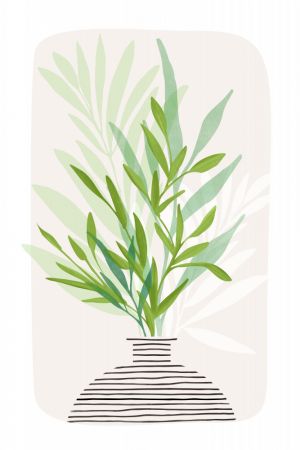 Painted Olive Branch Still Life